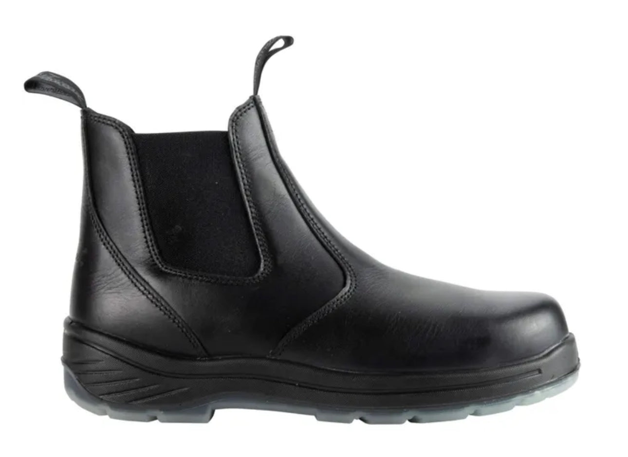Thorogood Boots: Men's 804 6134 Black 6" Composite Toe Pull On Translucent Bottom Work Boot